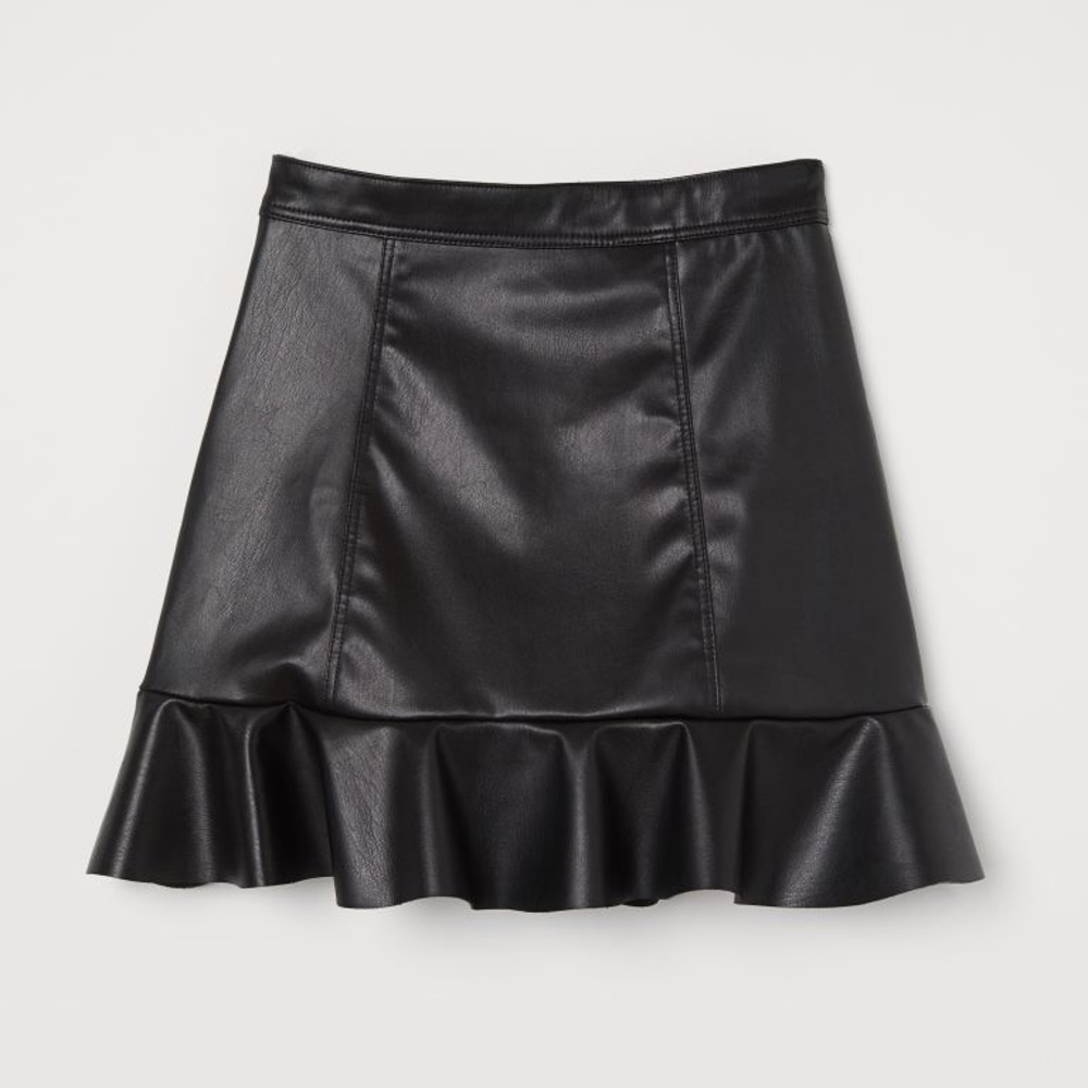 Faux leather skirt
